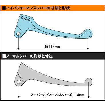 武川  スーパーカブ/リトルカブ/ダックス50用　パフォーマンスレバー(ブレーキ)/ブラックアルマイト SP06-08-3027｜partsbox2｜02