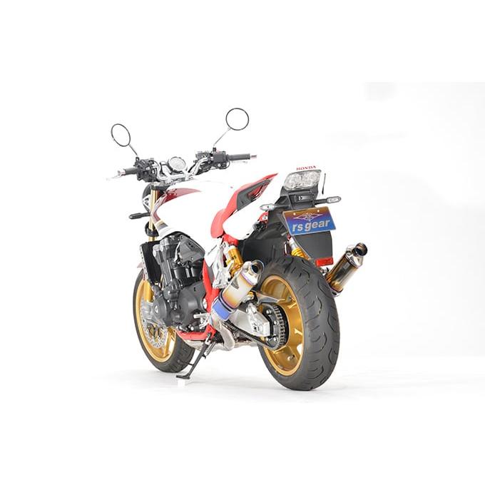 【4月23日出荷】アールズギア CB1300SF/SB ワイバンRフルエキ ツイン Sタイプ マフラー チタンドラッグブルー WH48-S6SDの画像