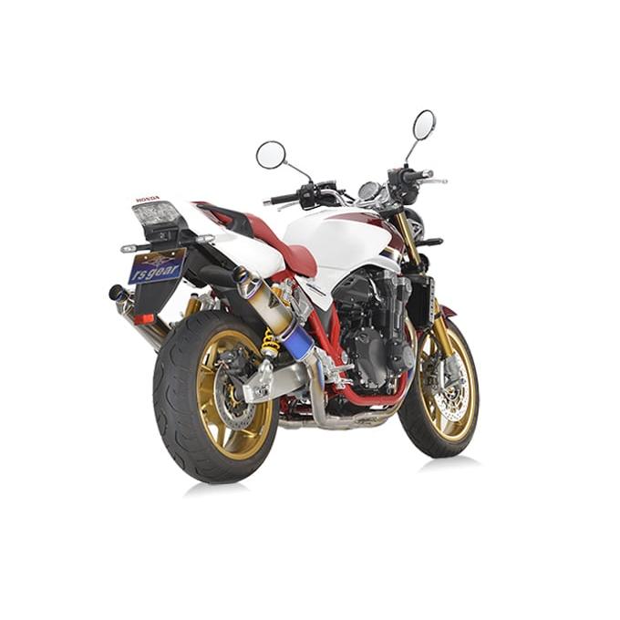 アールズギア CB1300SF/SB ワイバンRフルエキ ツイン UPタイプ マフラー チタンドラッグブルー WH48-U6SDの画像