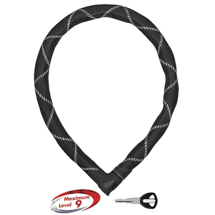 新品 ABUS 高耐久スリーブ採用のチェーンロック、新型マウント採用の ABUS スチールリンクロック Iven8200 アブス アクセサリー