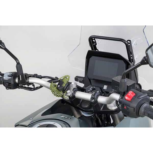 TANAX ヘルメット用ワイヤーロック ハンドルクランプ取付 コイル