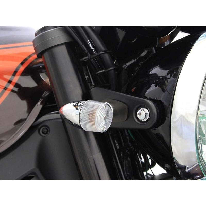 POSH Z900RS/CAF? LED クラシカル 砲弾タイプウインカーキット メッキボディ/クリアーレンズ 132099-73_1