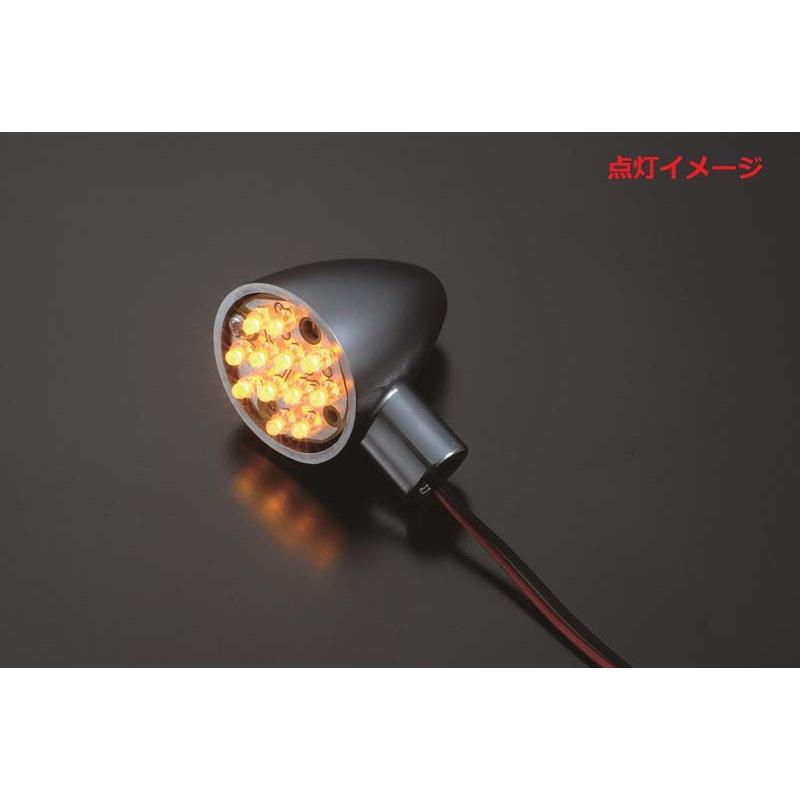 POSH Z900RS/CAF? LED クラシカル 砲弾タイプウインカーキット メッキボディ/クリアーレンズ 132099-73_4