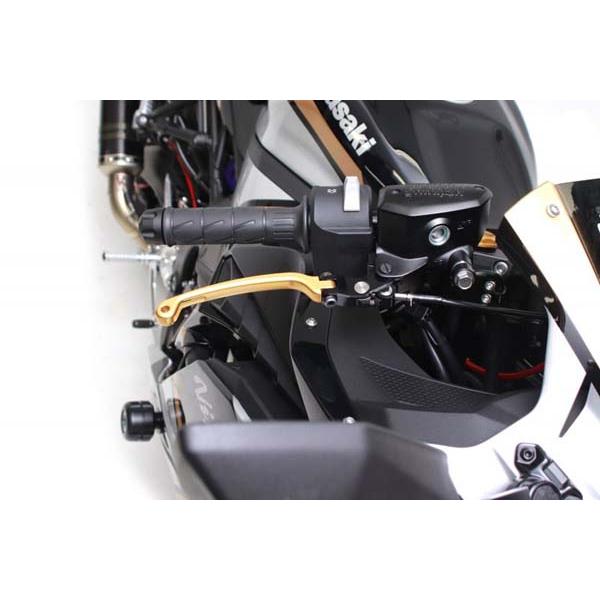アクティブ ZX-4R ZX-4RR ZX-25R カワサキ STFブレーキレバー[ガンメタ