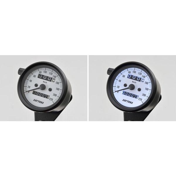 DAYTONA（デイトナ） 機械式スピードメーター φ60 ホワイトLED照明
