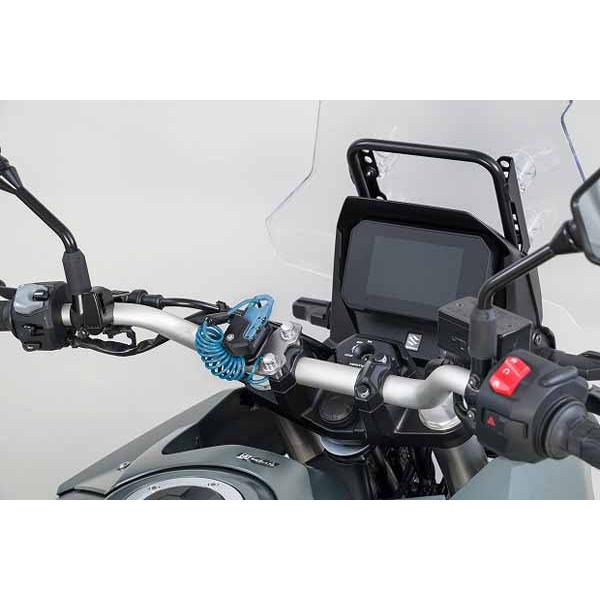 TANAX ヘルメット用ワイヤーロック ハンドルクランプ取付 コイル