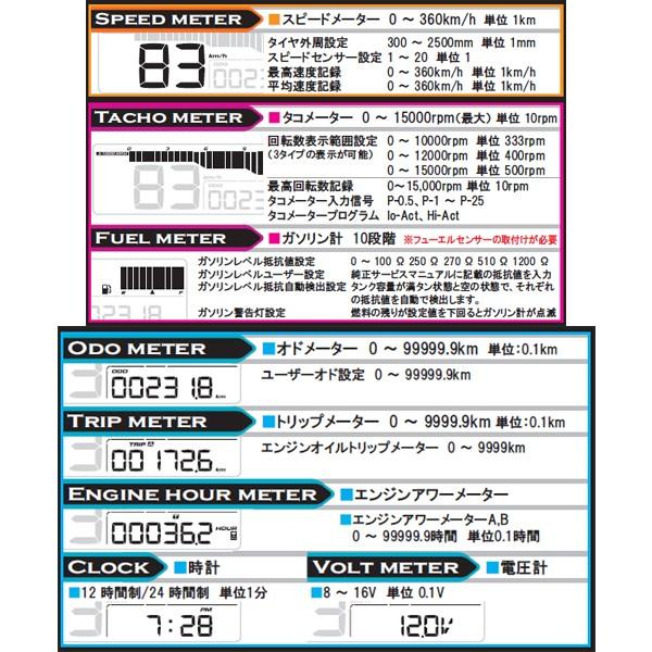 翌日発送可能】【翌日発送可能】武川 スクエアマルチLCDメーター DC12V