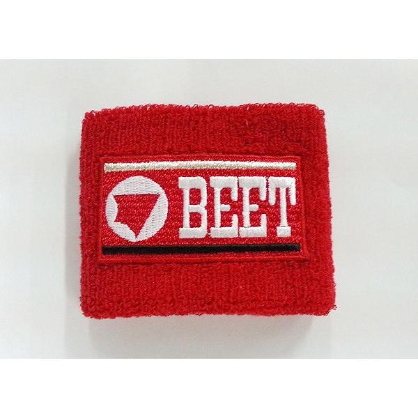 【5月14日出荷】BEET BEET ロゴ入り　リストバンド[赤]　0708-RTB-06｜partsboxpm