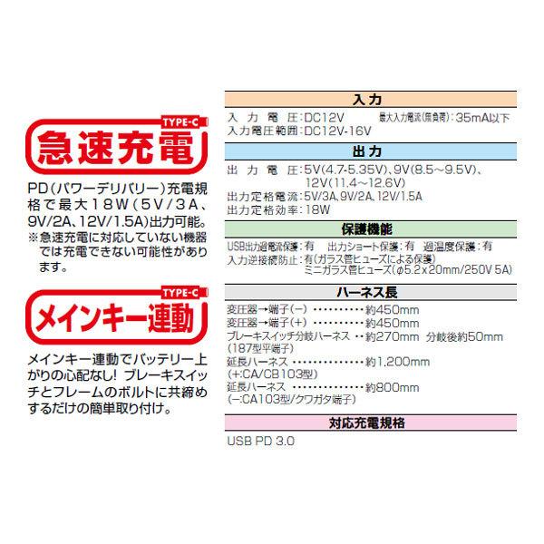 DAYTONA（デイトナ） 【5月19日出荷】デイトナ マルチバーUSB電源 Type