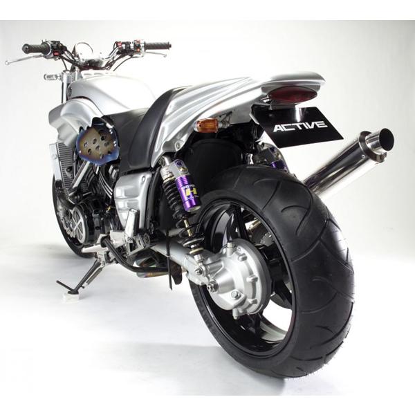 【在庫あり】アクティブ VMAX1200 YAMAHA ヤマハ ショートサイドスタンド ブラック 20mmショート 1990110