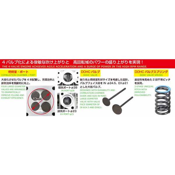 専用出品 キタコ グロム(JC61/JC75)/モンキー125(JB02) 181cc DOHC ボアアップ