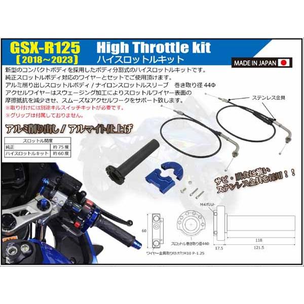 シフトアップ GSX-R125(2018〜2023) ハイスロットルキット[ゴールド