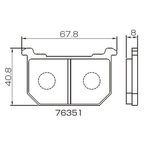 DAYTONA（デイトナ） 【2月27日出荷】デイトナ Z400FX('82)用 赤パッド