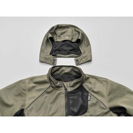 【5月1日出荷】デイトナ DJ-029 ライトウェイトツインメッシュパーカー カーキ　サイズ2XL DAY64753_3