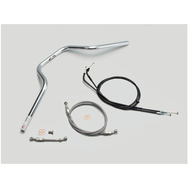 【×欠品中 要納期確認】ハリケーン ヨーロピアン4型 ハンドルSET[クロームメッキ] CB1300SF ABS('10〜'13) H029-073C