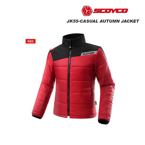 スコイコJK55ジャケット SCOYCO(スコイコ) JK55 カジュアルオータムジャケット[レッド/Mサイズ