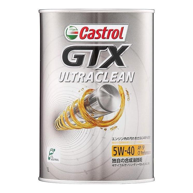 確認用 カストロール エンジンオイル GTX ULTRACLEAN 5W-40 1L (XF-08) 6本