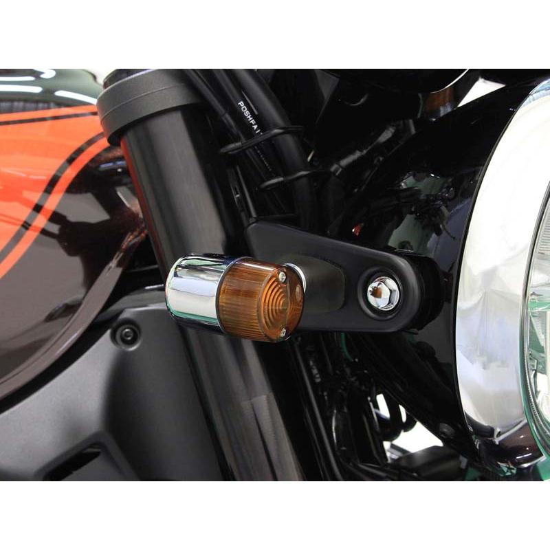POSH Z900RS/CAF? LED クラシカル 71タイプウインカーキット メッキボディ/オレンジレンズ 132091-73_1