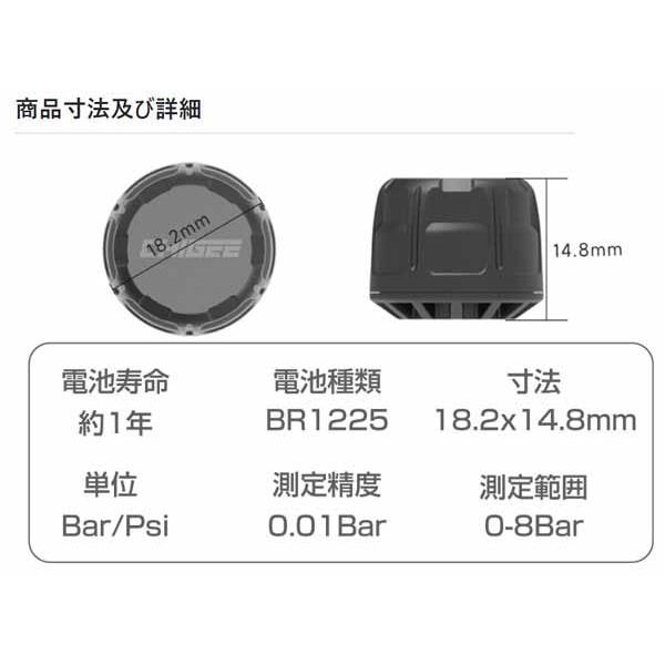 1月29日出荷】TANAX SRS-002 タイヤ空気圧センサー(前後入り