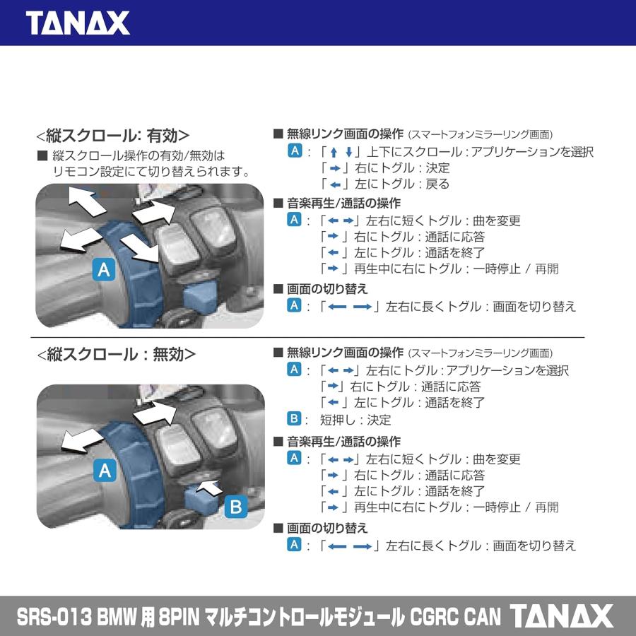 TANAX（タナックス） TANAX BMW用 8PIN マルチコントロールモジュール