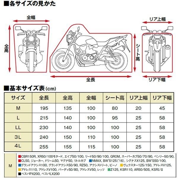 み©️ DAYTONA（デイトナ） バイクカバーSIMPLE シルバー [M] 97960 : パーツ