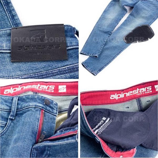 【5月15日出荷】alpinestars アルパインスターズ DUNCAN デニム パンツ ASIA  7279 AGED WORN BLUE[サイズ　32]  ALP8059175892943｜partsboxsj｜02