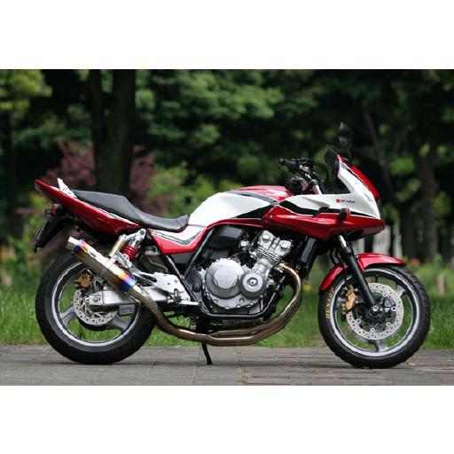なかむー SP忠男 ピュアスポーツ ツーテールマフラー用サイレンサー SP忠男 CB400 マフラー PURE SPORT S TwoTail チタンブルー CB400SB/SF