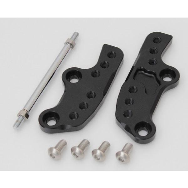 【6月9日出荷】POSH ニンジャ250 / ニンジャ250R / Z250用　ステップアッププレート[ブラック]　P034072-06