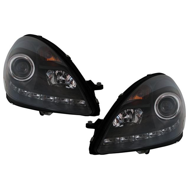 DRLスタイル プロジェクター ヘッドライト ブラック インナー HID車専用設計 04-11 MB R171 SLK HID 商品レビュー投稿で保証6ヶ月延長