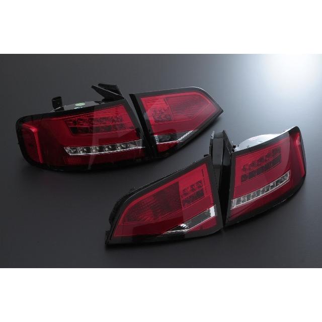 LED ライトバー テール レンズ レッド\u0026クリスタル 08-12 AUDI A4 セダン B8系 商品レビュー投稿で保証6ヶ月延長