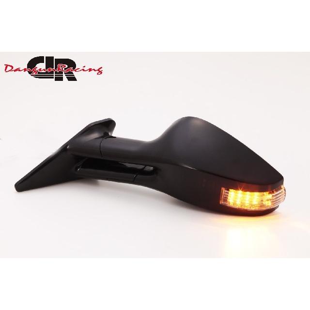 サイドミラー ブルーレンズ スカイライン R33系 ROSSOミラー LED 
