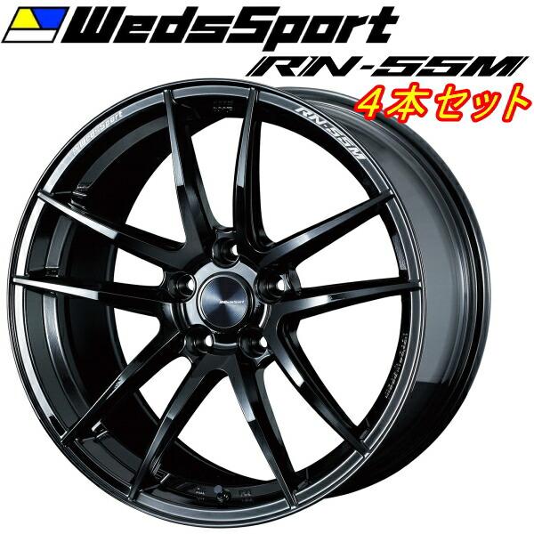 WedsSport RN-55M ホイール4本Set グロスブラック 8.5-18インチ 5穴 