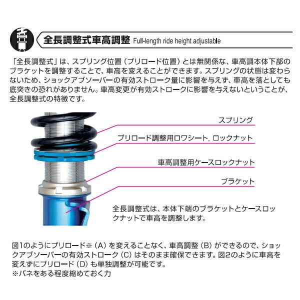 CUSCO street ZERO車高調整キット前後セット アッパーマウントなし/ナックル偏芯ボルトキャンバー調整仕様 GE8フィットX L15A 2007/10〜2013/9_3