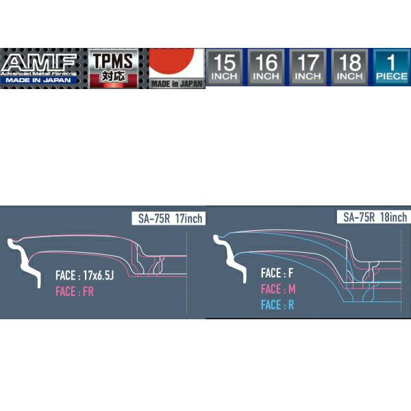 WedsSport SA-75R ホイール1本価格 ウォースブラッククリアー 7.0-17インチ 5穴/PCD100 インセット+45｜partsdepotys3｜03