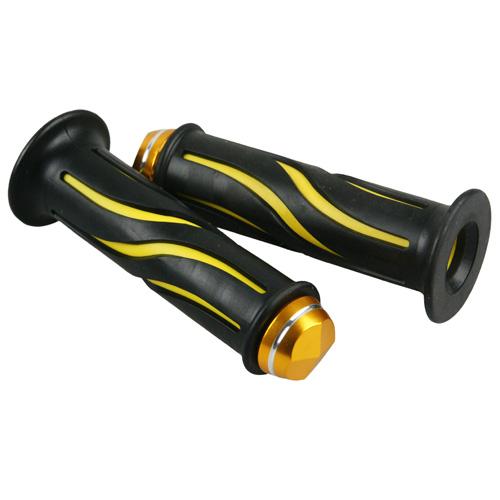 エナジープライス ハンドルグリップ ストリーム イエロー 135mm バイク
