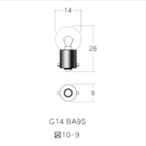 M&H ウィンカー球 B7514OR 12V10W G14 BA9S オレンジ B-7514 OR バイク