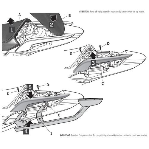 SHAD(シャッド) トップマスターフィッティングキット NC750S(16-19