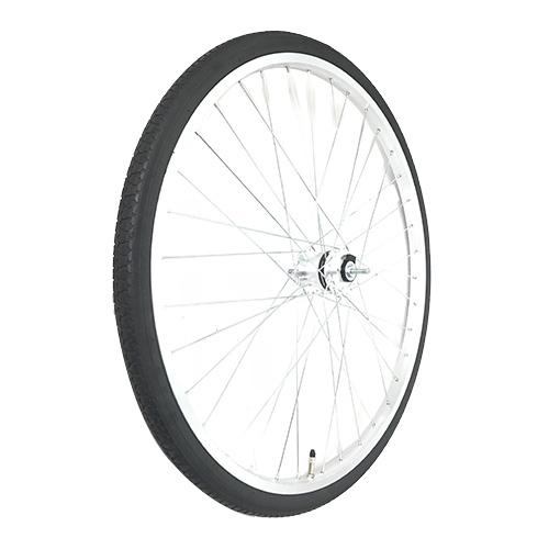 26インチ 自転車 26×1 3/8 37-590 前輪リム完組ハブダイナモ付(E2端子