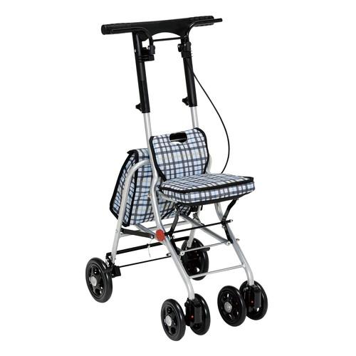 Tacaof SIC02-KN シルバーカー チェック柄 tacaof SICP02シプール チェックブラック SICP02-BK 福祉 シルバーカー