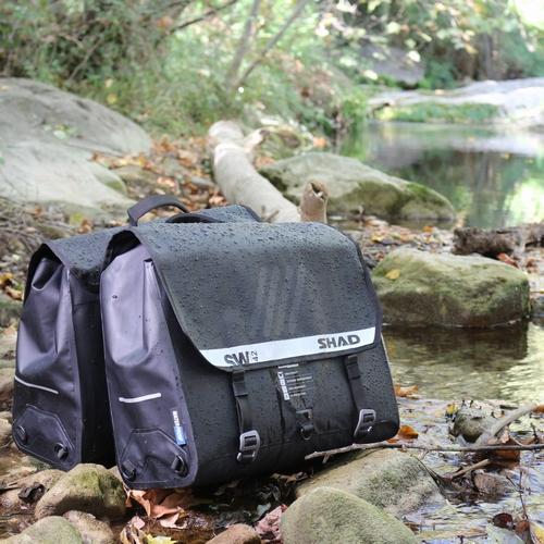 SHAD バイク 防水 サイドバッグ SW42 アドベンチャー 50Lブラック 