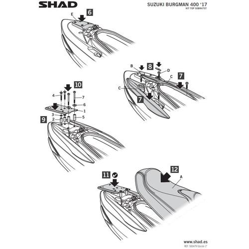 SHAD フィッティングキット バーグマン400(17-25) S0BR47ST SHAD フィッティングキット バーグマン400(17-25) S0BR47ST