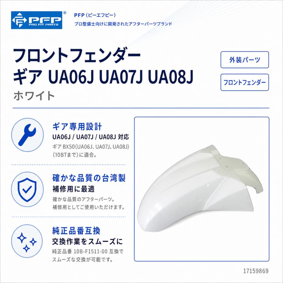 ヤマハ ギア GEAR BX50 UA06J/UA07J/UA08J フロントフェンダー