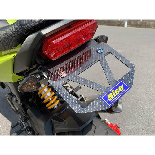 Rise 綾織りドライカーボンナンバーフレームS 原付50cc〜125cc四角