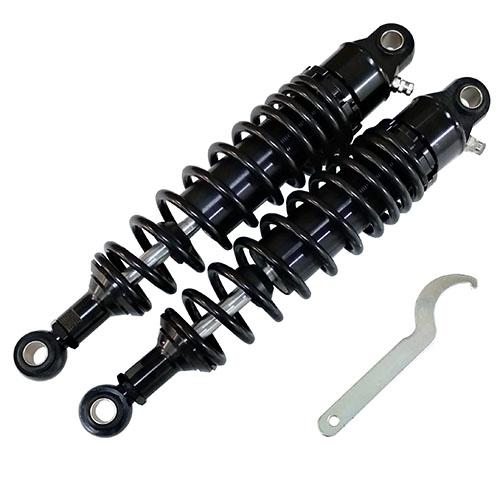Optimum リアショック 320mm ブラック/ブラック バイク : パーツ