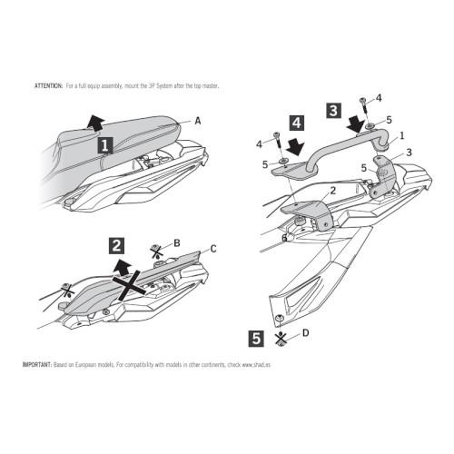 SHAD(シャッド) 3Pシステムフィッティングキット X-ADV(21-25) バイク 