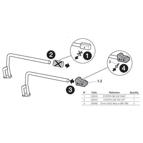 SHAD(シャッド) SH23専用ストッパーエンドキャップセット D1B23FIR