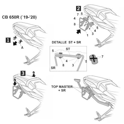 SHAD(シャッド) SRバッグフィッティングキット CB650R(21-23)/CBR650R