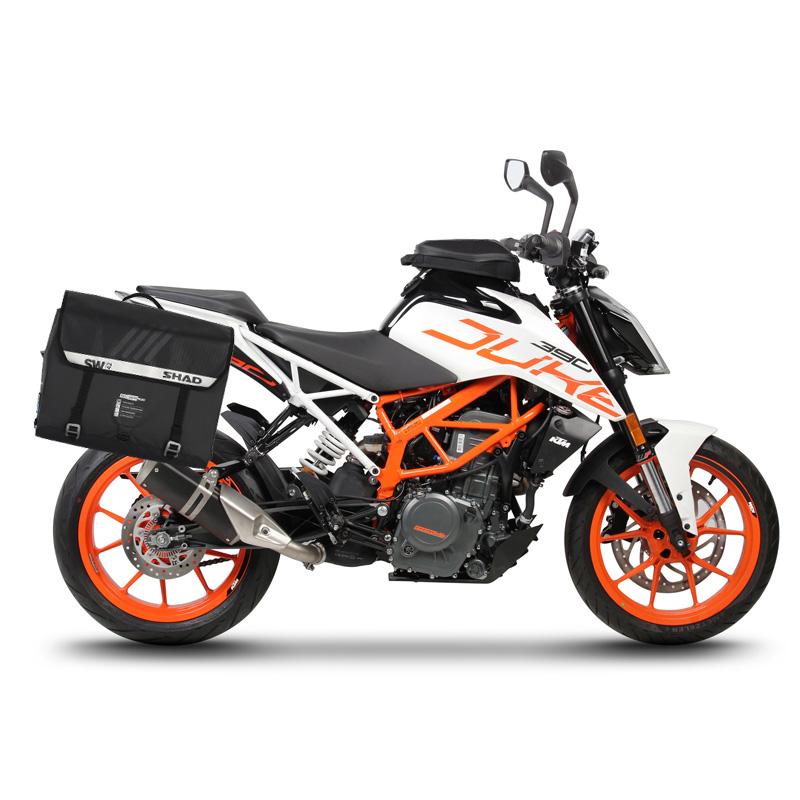 SHAD(シャッド) バイク 【セット売り】SW42 防水サイドバッグ＋サイドバッグホルダー KTM 125/250/390 DUKE(17 ...