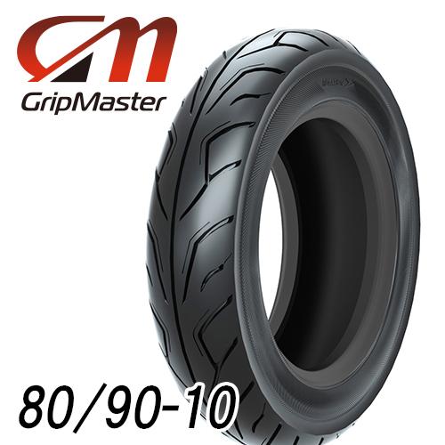 GripMaster GM700 80/90-10 44J TL フロント/リア バイク タイヤ 前後