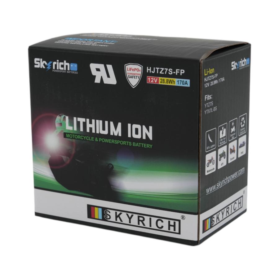 Skyrich バイク リチウムイオンバッテリー YTX7L-BS YTZ7S 互換 HJTZ7S